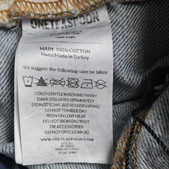 One teaspoon Kansas streetwalkers high waist short in light blue wash denim‎ NWT - Picture 5 of 7